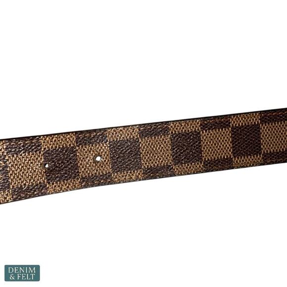 Louis Vuitton Unisex Damier Ebene PARIS Graphite Buckle Belt 100/40 AUTHENTIC - Picture 9 of 16